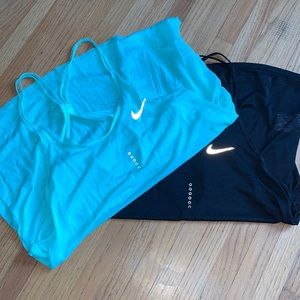 Nike dri-fit light weight tank tops, size LG. Set of 2!